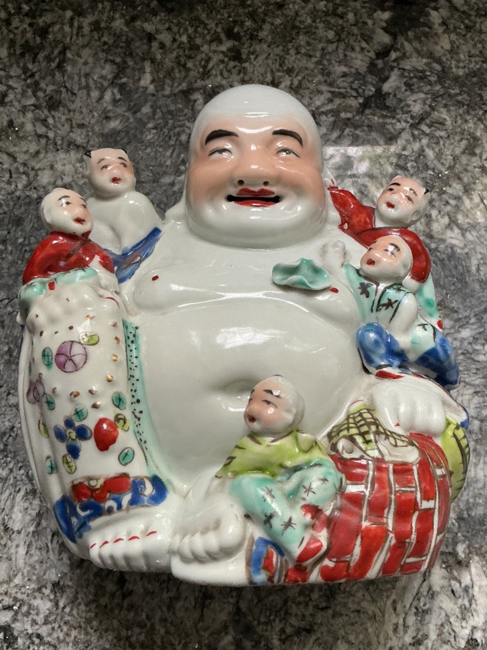 20th Century Hotei With Five Children